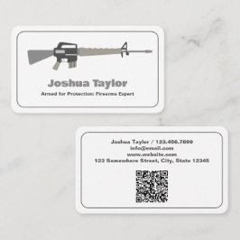 Cartão De Visita QR Personalizado da Loja de Armas de Fogo