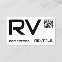 Cartão De Visita QR Personalizado de aluguel RV 🏕️
