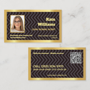 Cartão De Visita QR Personalizado de Assinatura de Empréstimo Notár