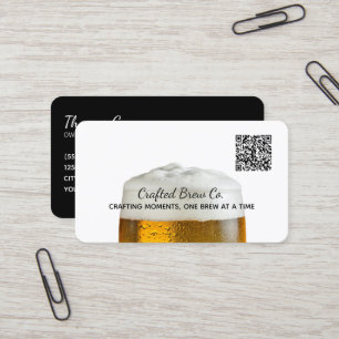Cartão De Visita QR personalizado de cerveja de cerveja 🍻
