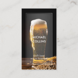 Cartão De Visita QR personalizado de cerveja de cervejaria de Artes