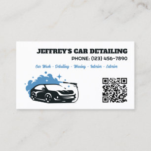 Cartão De Visita QR Personalizado de Detalhador Automático