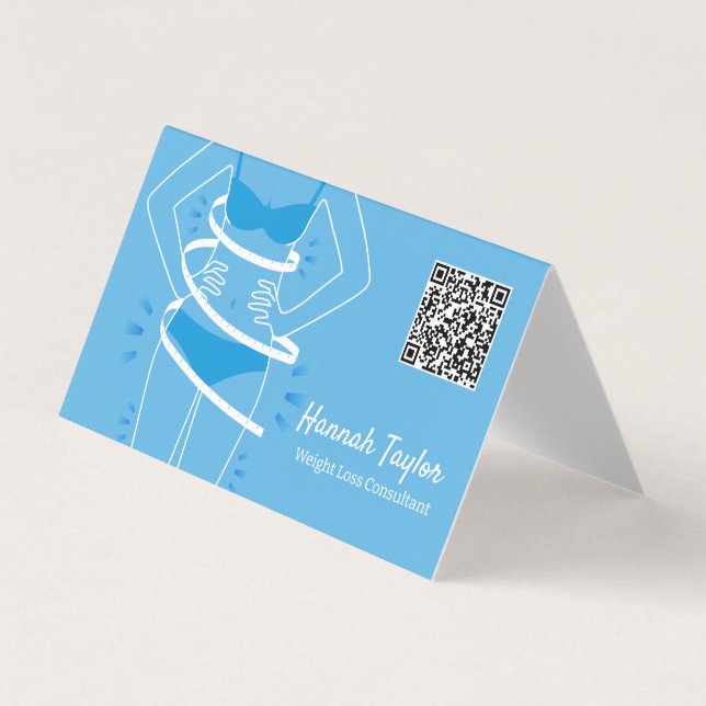 Cartão De Visita QR Personalizado de Perda de Peso (Frente)