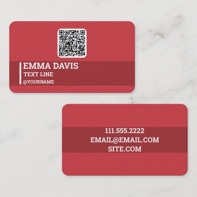 Cartão De Visita QR personalizado de venda direta do marketing (Frente/Verso)