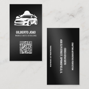 Cartão De Visita QR personalizado do detalhador de carro móvel