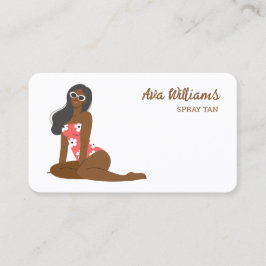 Cartão De Visita QR Personalizado do Spray Tan