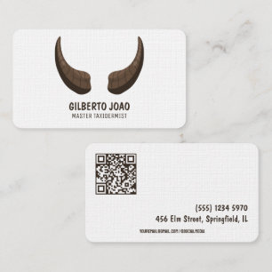 Cartão De Visita QR personalizado do Taxidermist
