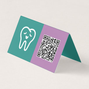 Cartão De Visita QR personalizado do tratamento dentário