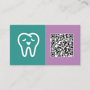 Cartão De Visita QR personalizado do tratamento dentário