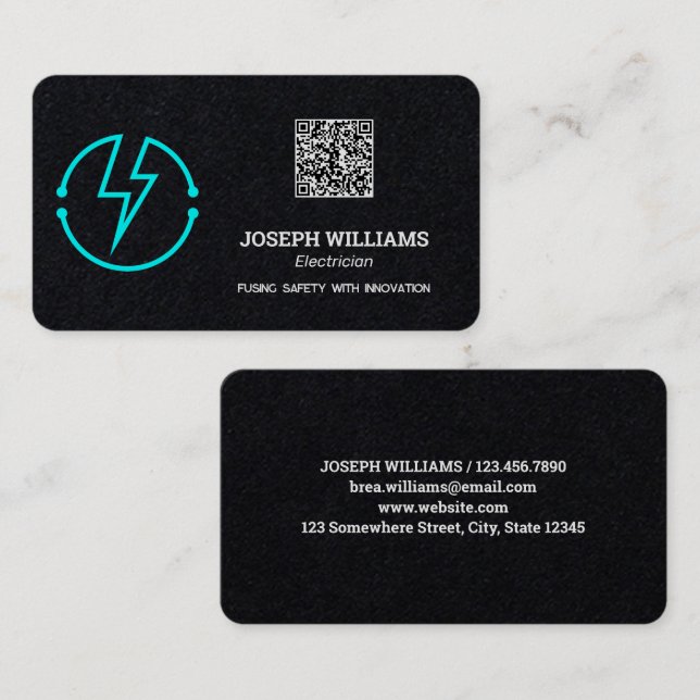 Cartão De Visita QR Personalizado Eletrônico (Frente/Verso)