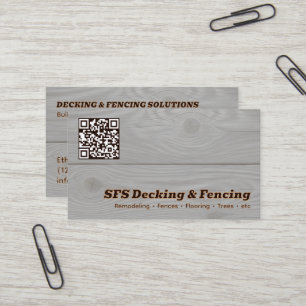 Cartão de Visita QR Vcard para Empresa de Decking 