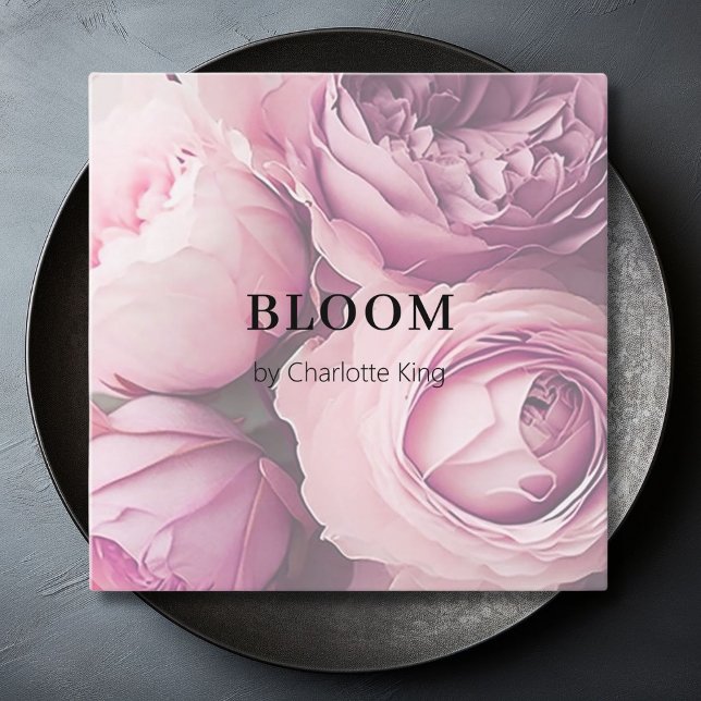 Cartão de visita quadrada de flor moderna (Modern, flower square business card)