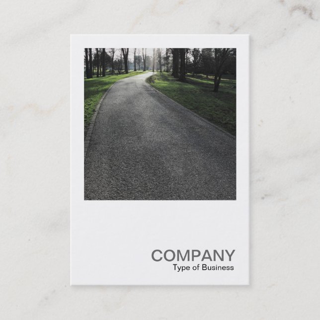 Cartão De Visita Quadrado 0383 - Sunlit Path (Caminho iluminado) (Frente)