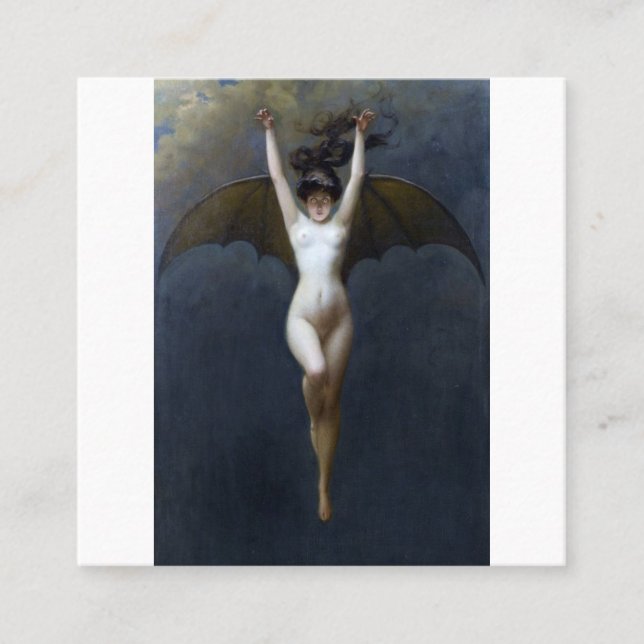 Cartão De Visita Quadrado A Bat Woman Albert Joseph Penot (Frente)