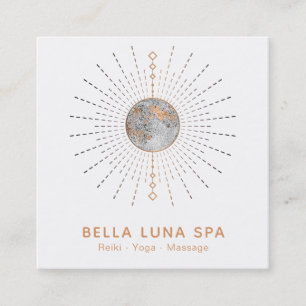 Cartão De Visita Quadrado A energia do cosmos do *~* irradia o Shaman da lua