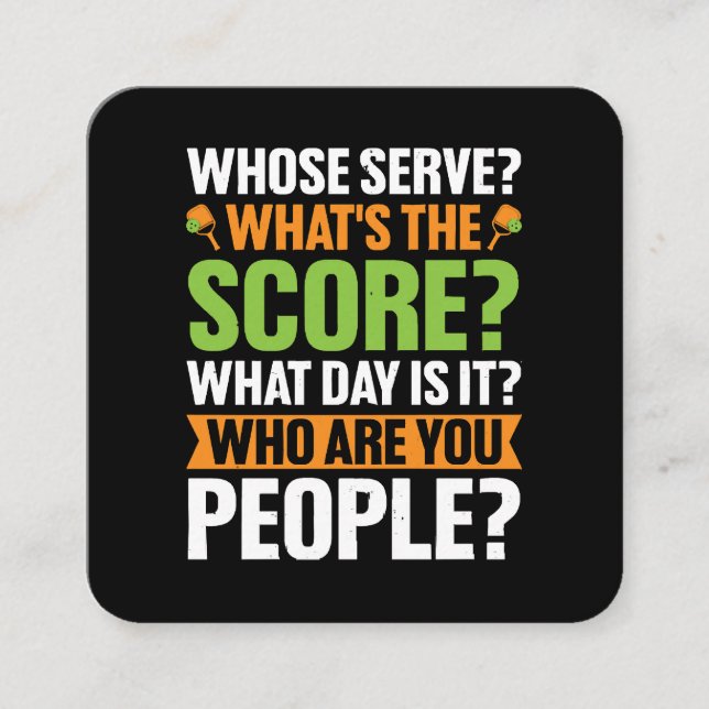 Cartão De Visita Quadrado A Pontuação do Lover (Frente)