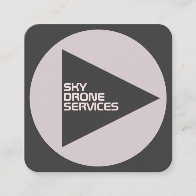 Cartão De Visita Quadrado A tecnologia moderna inspirou a edição de cinzas d (Frente)