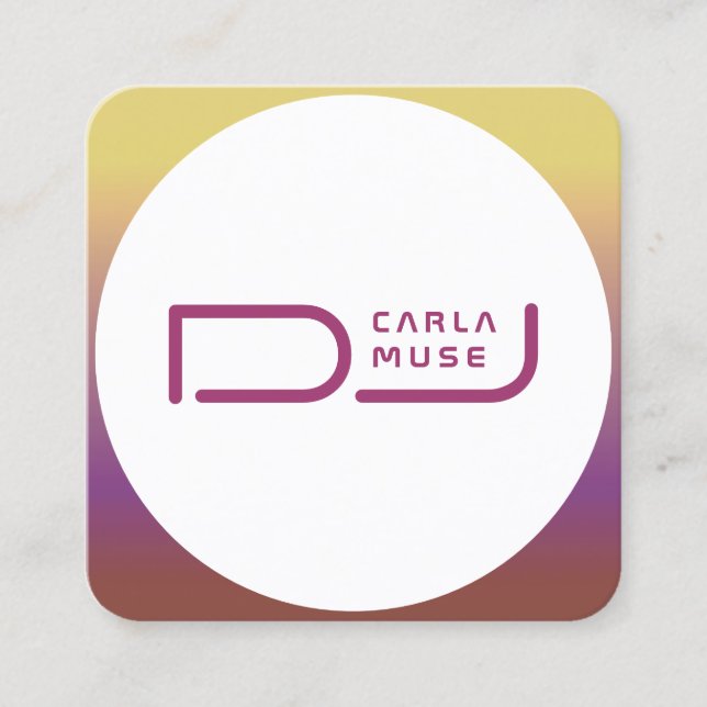 Cartão De Visita Quadrado A tecnologia moderna inspirou em volta do estilo (Frente)