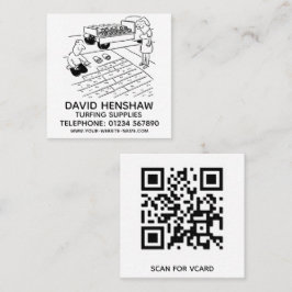 Cartão De Visita Quadrado Abastecimento de vagem e de pesca