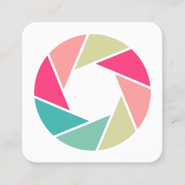 Cartão De Visita Quadrado Abertura - Cores 01 (Frente)