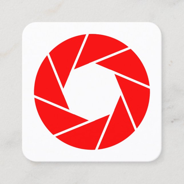 Cartão De Visita Quadrado Abertura - Vermelho (Frente)