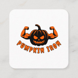 Cartão De Visita Quadrado Abóbora de Ferro 