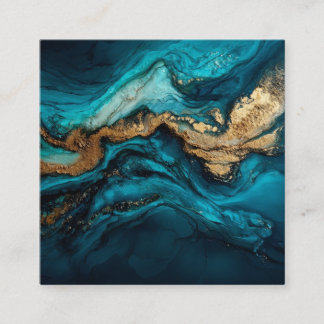 Cartão De Visita Quadrado Abstract marine 