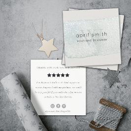 Cartão De Visita Quadrado Abstrato Aqua Brush Stoke Monograma - Pedido de Re