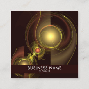 Cartão De Visita Quadrado Abstrato de arte de conexão íntima