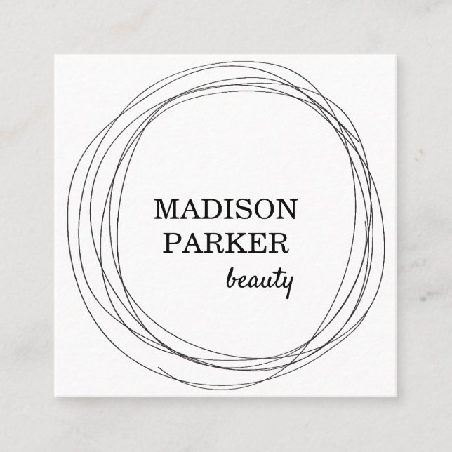 Cartão De Visita Quadrado Abstrato moderno Faux Rosa Dourado (Frente)