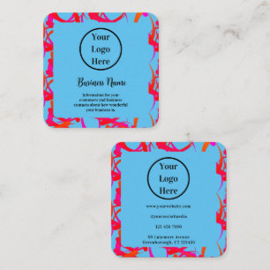 Cartão De Visita Quadrado Abstrato Moderno Único Personalizado