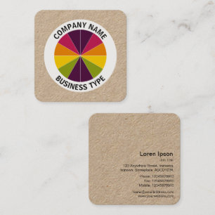 Cartão De Visita Quadrado Abstrato Pie 02 - kraft