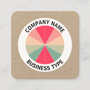 Cartão De Visita Quadrado Abstrato Pie 03 - kraft