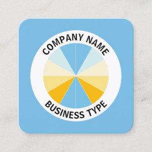 Cartão De Visita Quadrado Abstrato Pie 04 - Azul #76BCE5