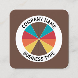 Cartão De Visita Quadrado Abstrato Pie 05 - Castanho #6A493C