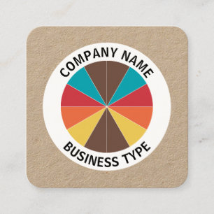 Cartão De Visita Quadrado Abstrato Pie 05 - kraft