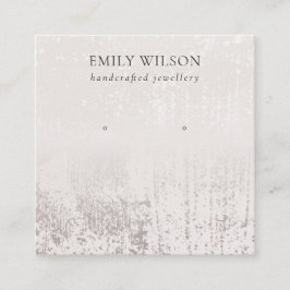 Cartão De Visita Quadrado Abstrato Silver Rosa Dourado Mostrador de Raios 