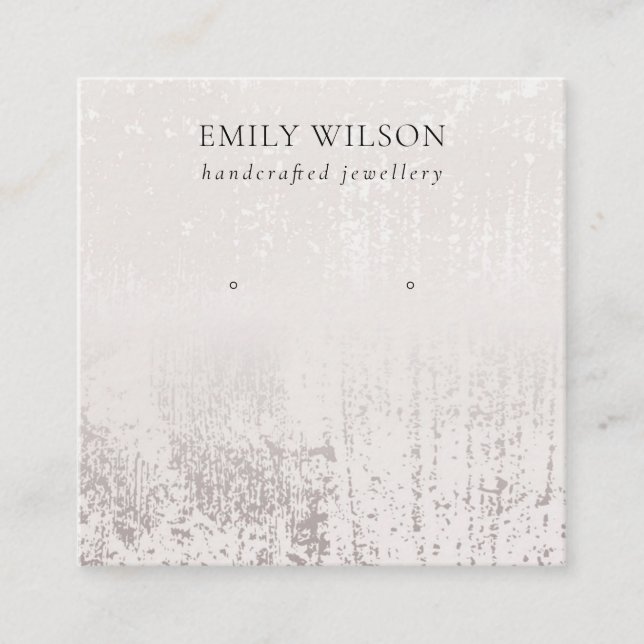 Cartão De Visita Quadrado Abstrato Silver Rosa Dourado Mostrador de Raios  (Frente)