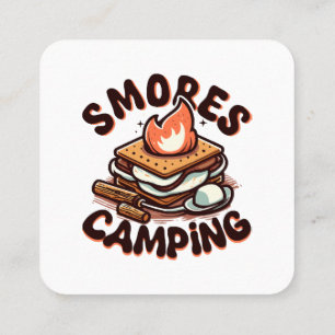 Cartão De Visita Quadrado acampamento de smores
