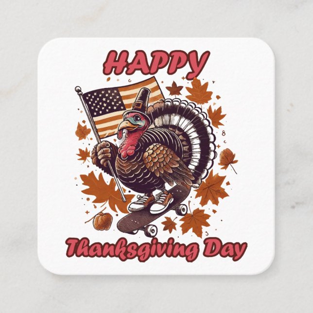 Cartão De Visita Quadrado Ação de Graças 2023 (Frente)