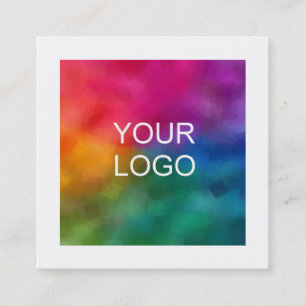Cartão De Visita Quadrado Adicionar logotipo da empresa moderno Elegante Mod