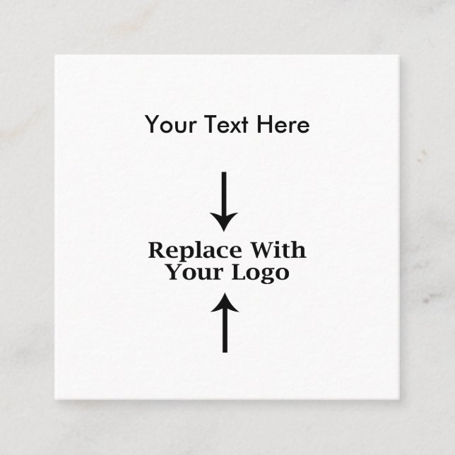 Cartão De Visita Quadrado Adicione seu logotipo (Frente)