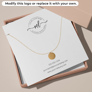 Cartão De Visita Quadrado Adicione Seu Logotipo Simples Pulseira Inicial Exp