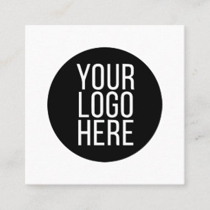 Cartão De Visita Quadrado Adicione sua cor editável minimalista simples de l