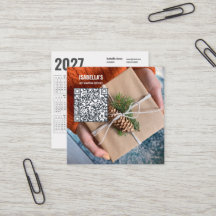 Adicione sua foto, código QR personalizado, calend