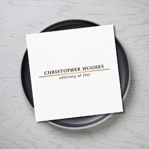 Cartão De Visita Quadrado Advogado Elegante de Faux Copper Line