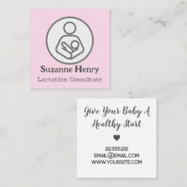 Cartão De Visita Quadrado Aleitamento Consultor Aleitamento Leche Bebê