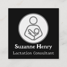 Cartão De Visita Quadrado Aleitamento Consultor Aleitamento Leche Bebê