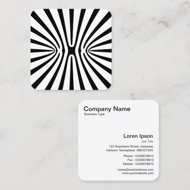 Cartão De Visita Quadrado Alienígena Xebra (Frente/Verso)