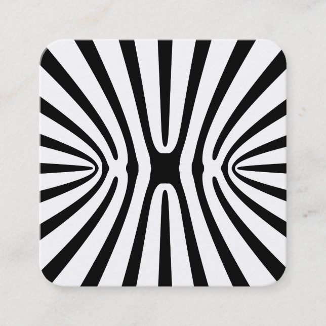 Cartão De Visita Quadrado Alienígena Xebra (Frente)